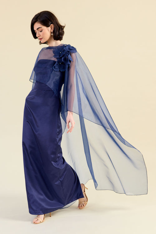 Embellished Organza Cape