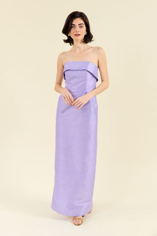 Eva Brunch Lilac Shantung Floor-Length Strapless Bridesmaid Dress | 40+ Colors Lula Kate Eva Brunch Lilac Shantung Floor-Length Strapless Bridesmaid Dress | 40+ Colors Lula Kate