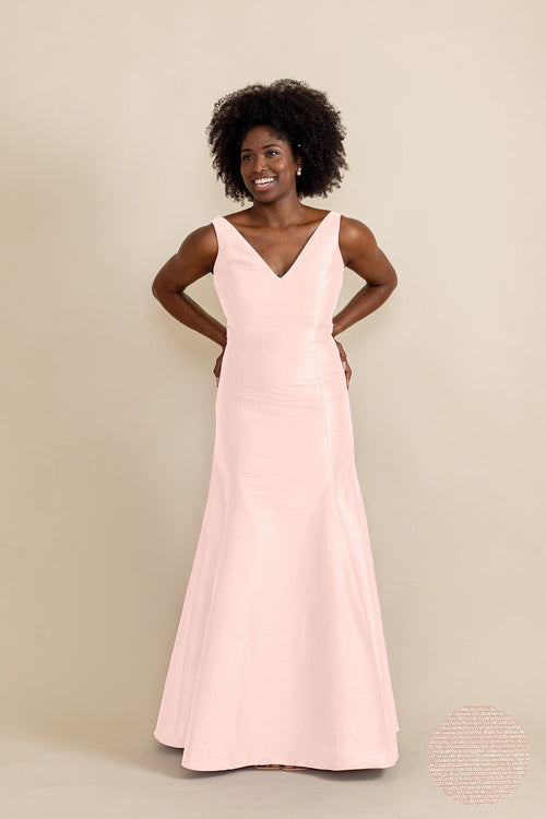 Harper Floor-Length V-Neck Bridesmaid Dress