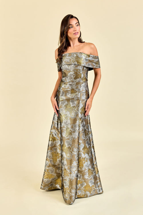 Christy Floor-Length Floral Shimmer Bridesmaid Dress 28 / Midnight Shimmer Floral Christy Floor-Length Floral Shimmer Bridesmaid Dress 28 / Midnight Shimmer Floral