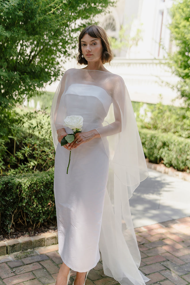 white straight dress Maiah Maxi - US 14 feminine shape Little White Dress | Wedding