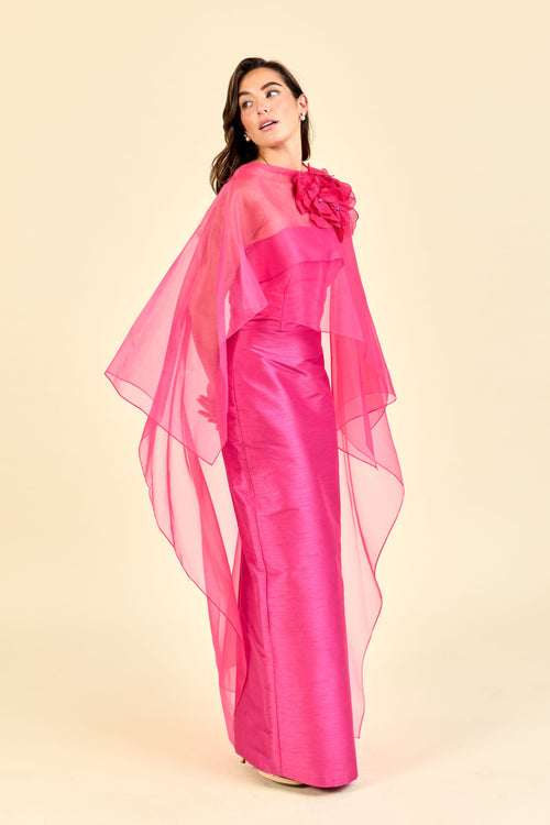 Embellished Organza Cape