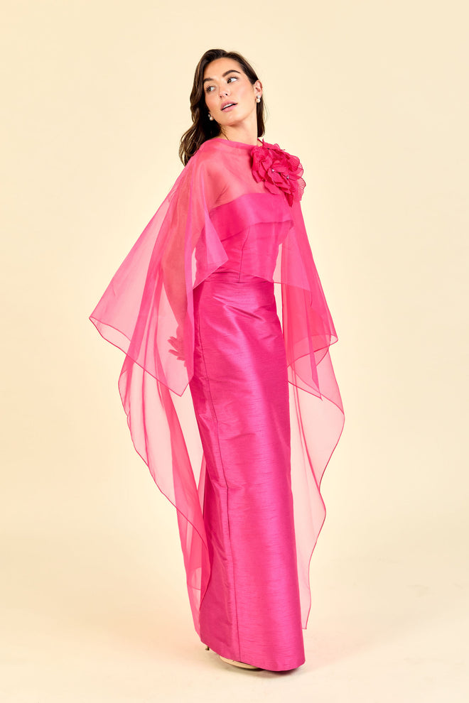 Embellished Organza Cape