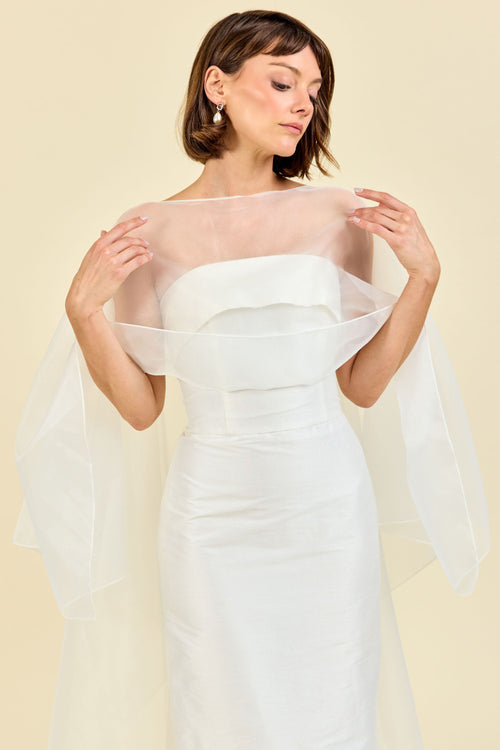 Organza Cape | Bridal & Bridesmaid Dress Accessory Lula Kate Organza Cape | Bridal & Bridesmaid Dress Accessory Lula Kate