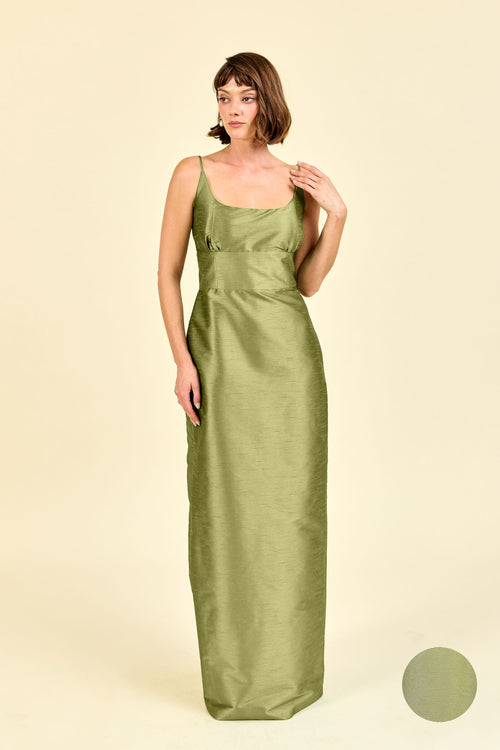 Jane Scoop Neck Bridesmaid Dress | 40+ Colors greenery shantung Jane Scoop Neck Bridesmaid Dress | 40+ Colors greenery shantung