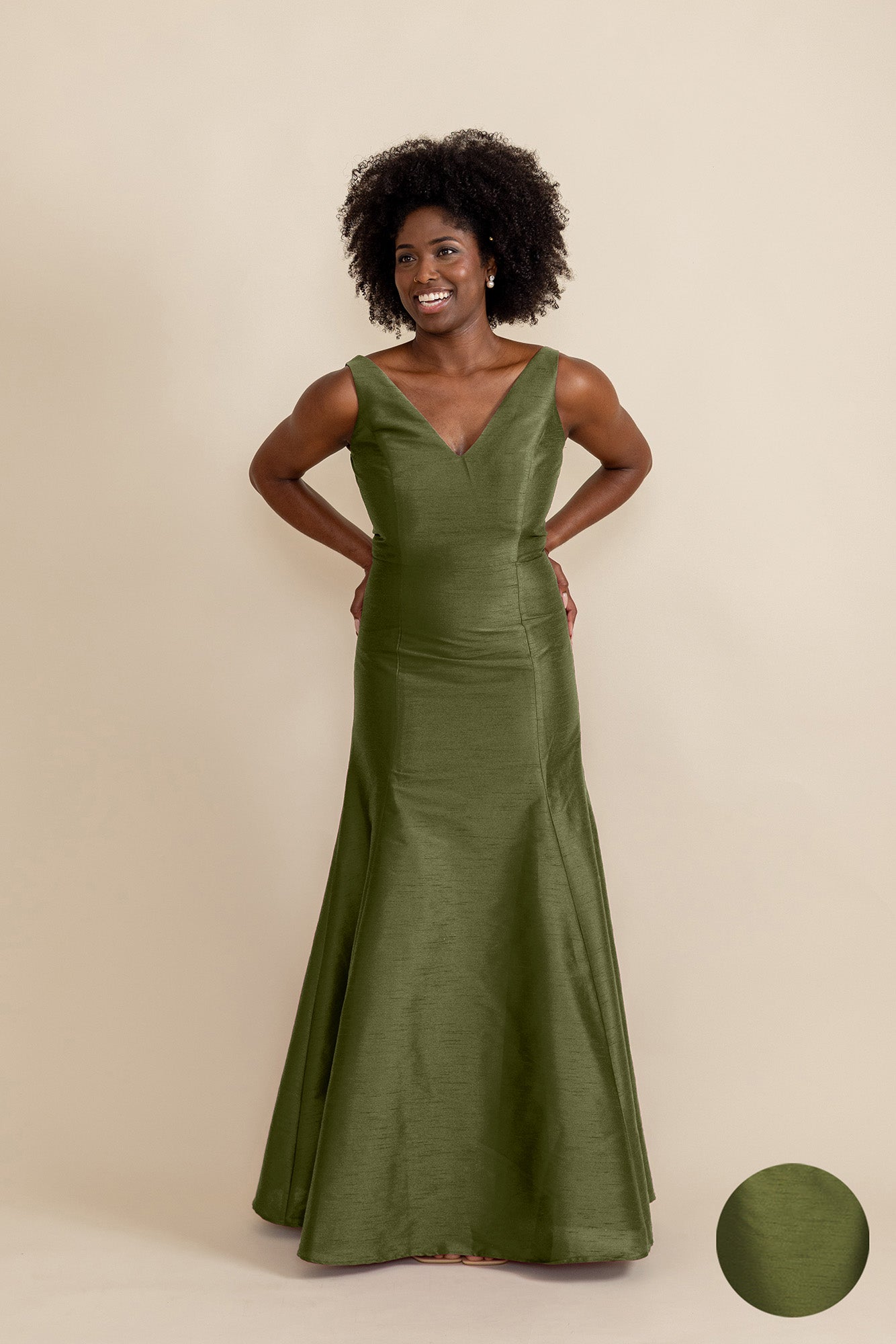 Harper Floor-Length V-Neck Bridesmaid Dress