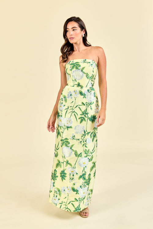 Hannah Floor-Length Camellia Floral Bridesmaid Dress Lula Kate Hannah Floor-Length Camellia Floral Bridesmaid Dress Lula Kate
