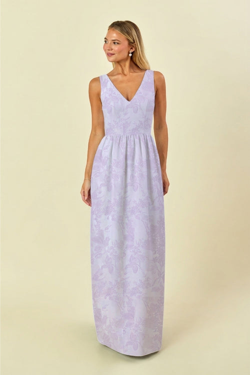 Harper Floor-Length V-Neck Bridesmaid Dress