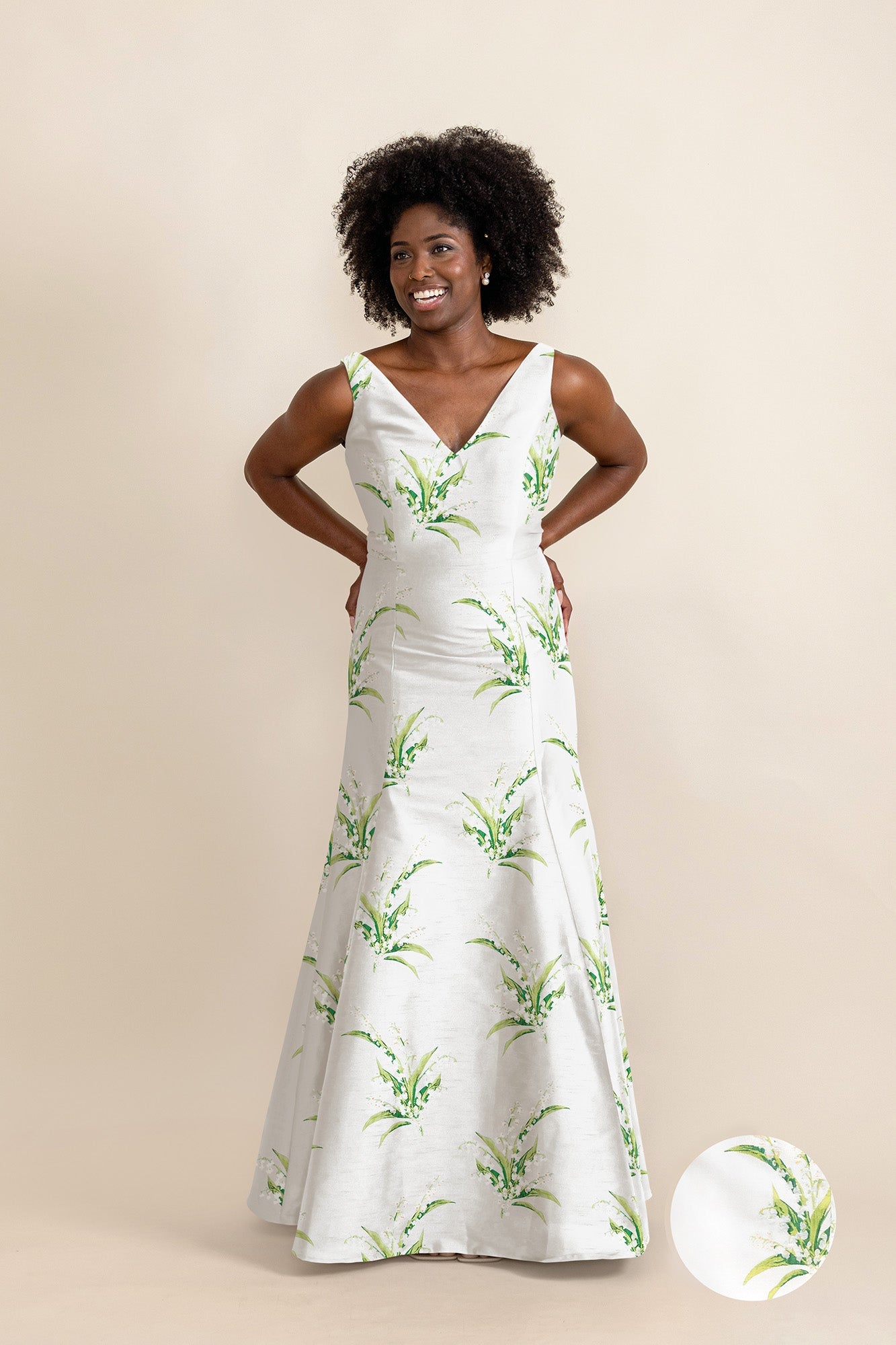 Harper Floor-Length V-Neck Bridesmaid Dress