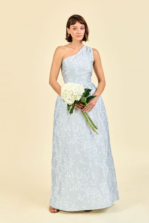 Marissa Classic One Shoulder Bridesmaid Dress | 40+ Colors Cloud Daisy Jacquard Marissa Classic One Shoulder Bridesmaid Dress | 40+ Colors Cloud Daisy Jacquard