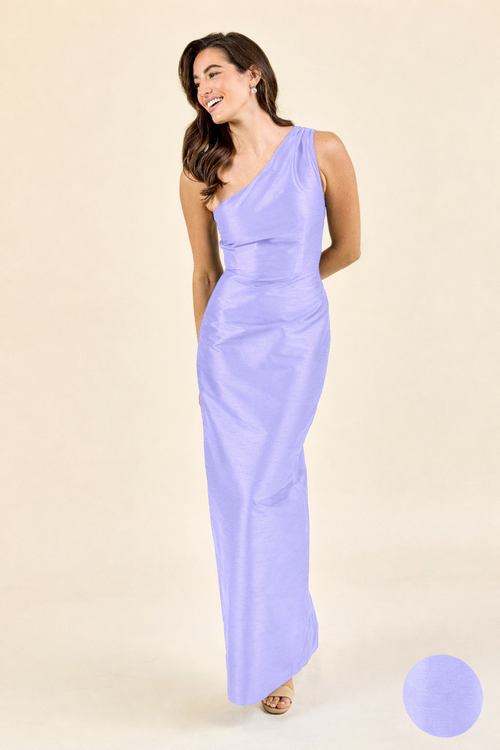 one shoulder purple bridesmaid dresses Grape Purple Bridesmaid Dresses One Shoulder Minimalist Sheath/Column Stretch Satin Long Bridesmaid Dress