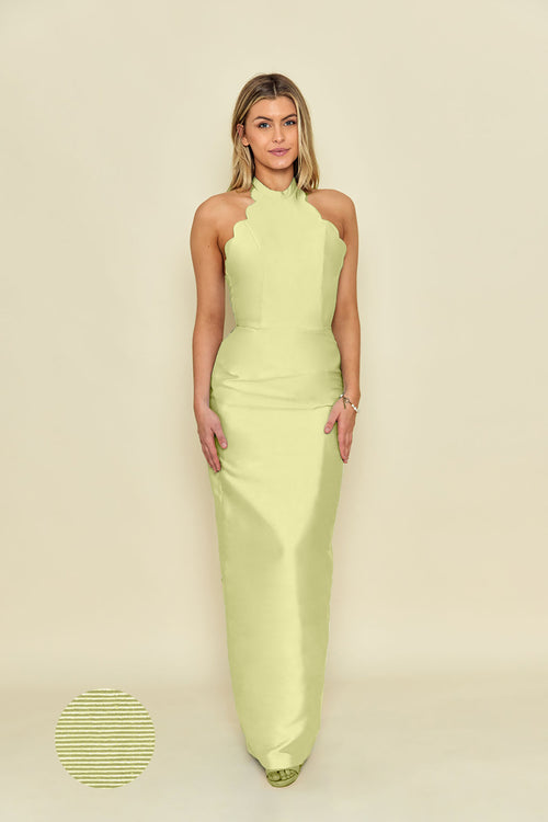 Margot Floor-Length Halter Bridesmaid Dress | 40+ Colors Antique White Bengaline Margot Floor-Length Halter Bridesmaid Dress | 40+ Colors Antique White Bengaline