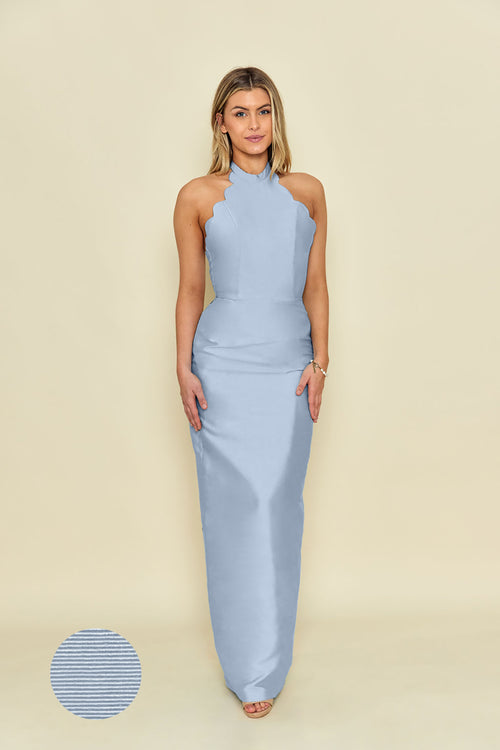 Margot Floor-Length Halter Bridesmaid Dress | 40+ Colors sky shantung Margot Floor-Length Halter Bridesmaid Dress | 40+ Colors sky shantung
