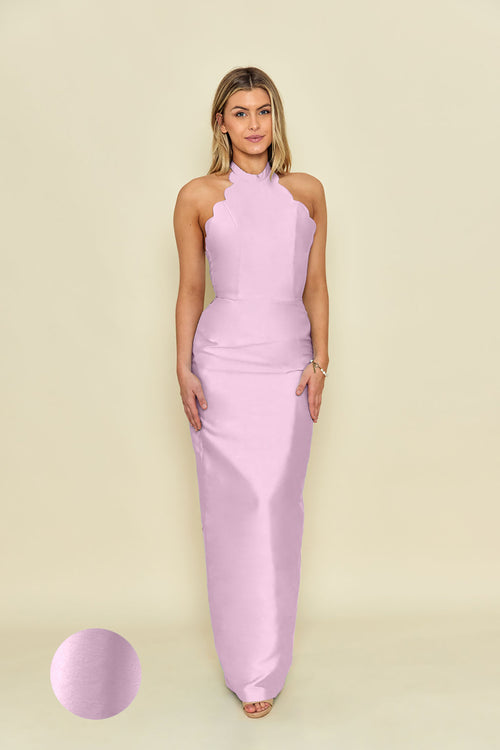 Margot Floor-Length Halter Bridesmaid Dress | 40+ Colors Fuchsia Shantung Margot Floor-Length Halter Bridesmaid Dress | 40+ Colors Fuchsia Shantung