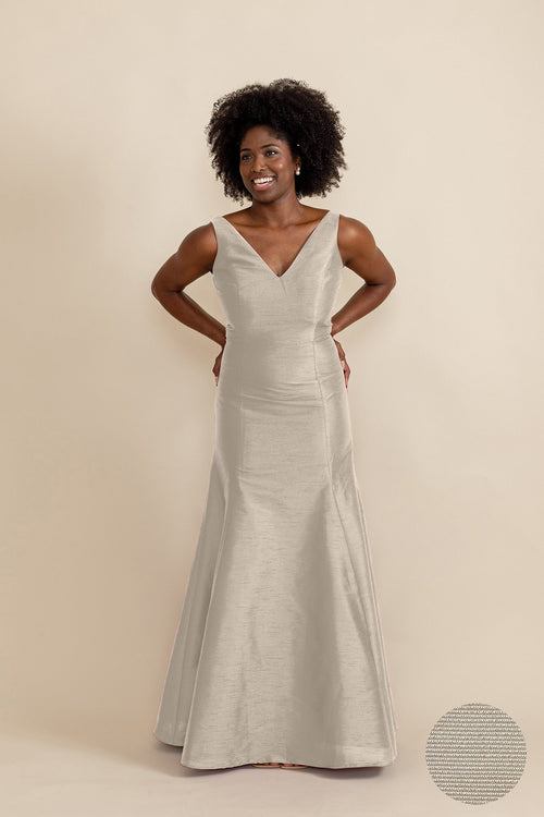 Harper Floor-Length V-Neck Bridesmaid Dress