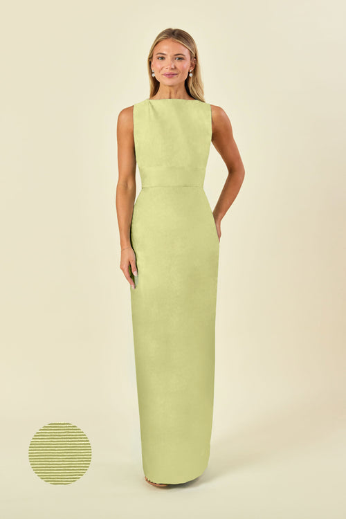 Sabrina Floor-Length Boat Neck Bridesmaid Dress | 40+ Colors key lime bengaline Sabrina Floor-Length Boat Neck Bridesmaid Dress | 40+ Colors key lime bengaline