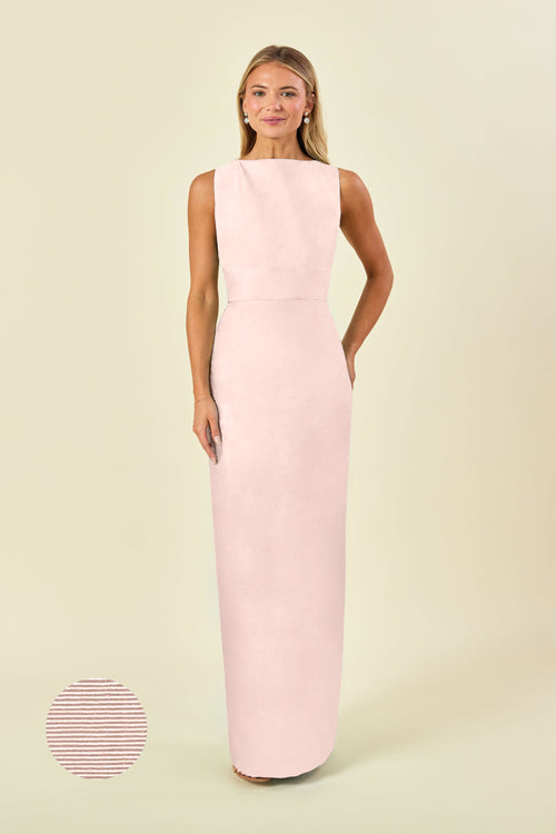Sabrina Floor-Length Boat Neck Bridesmaid Dress | 40+ Colors antique White bengaline Sabrina Floor-Length Boat Neck Bridesmaid Dress | 40+ Colors antique White bengaline