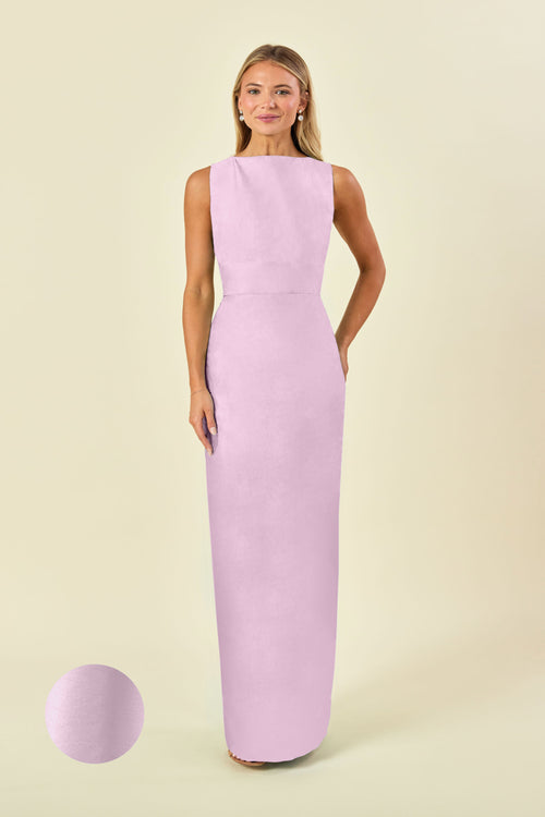 Sabrina Floor-Length Boat Neck Bridesmaid Dress | 40+ Colors ballet slipper bengaline Sabrina Floor-Length Boat Neck Bridesmaid Dress | 40+ Colors ballet slipper bengaline
