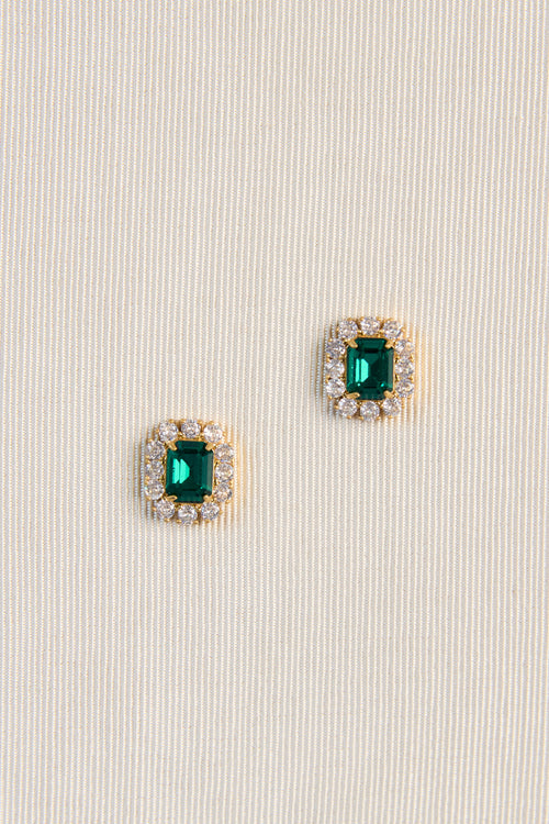 Tati Stud Earrings in Emerald