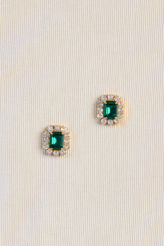 Tati Stud Earrings in Emerald