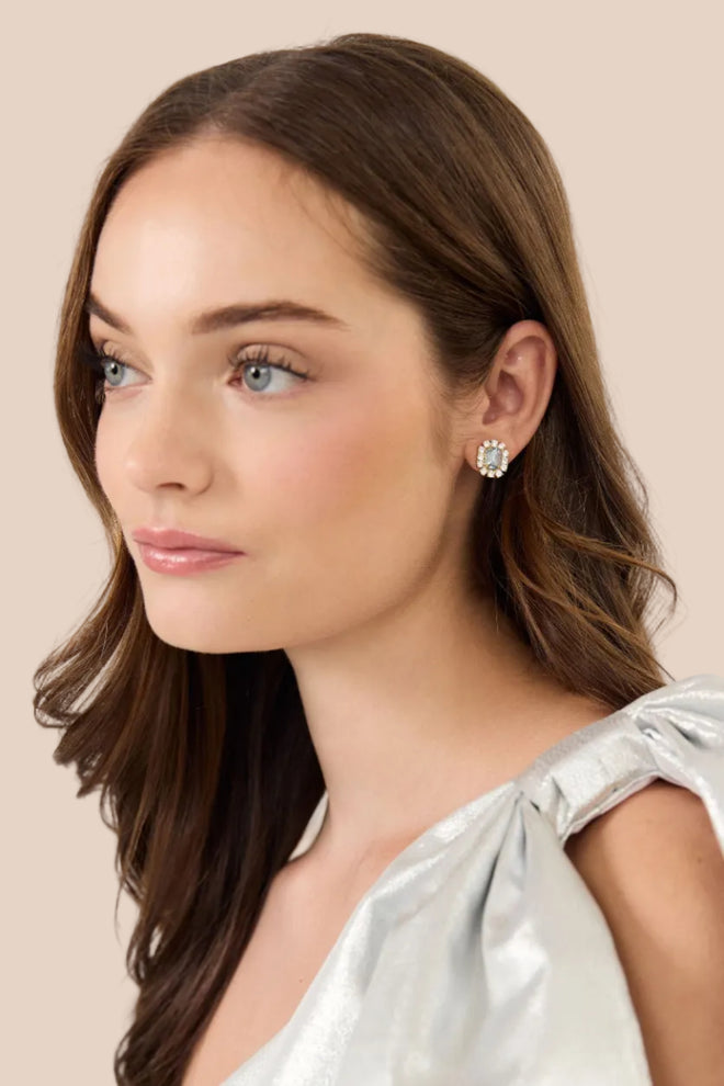 Tati Stud Earrings in Light Sapphire