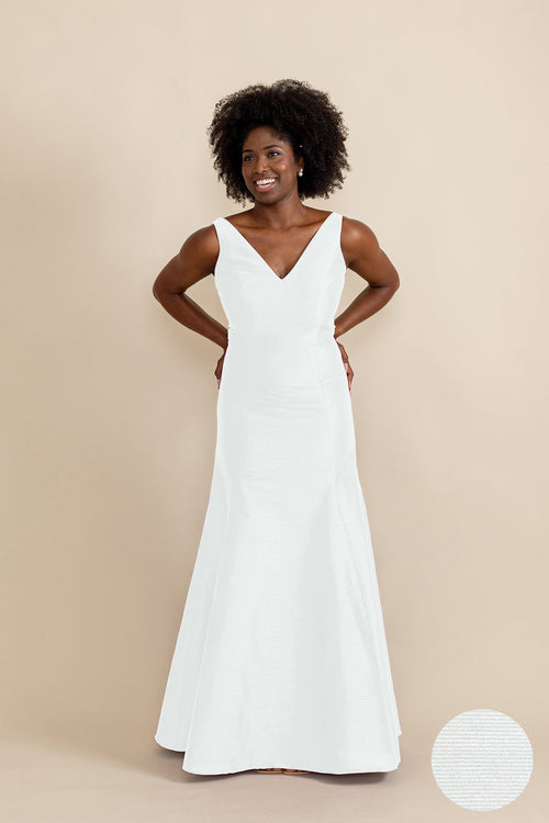 Harper Floor-Length V-Neck Bridesmaid Dress | 40+ Colors sky shantung Harper Floor-Length V-Neck Bridesmaid Dress | 40+ Colors sky shantung