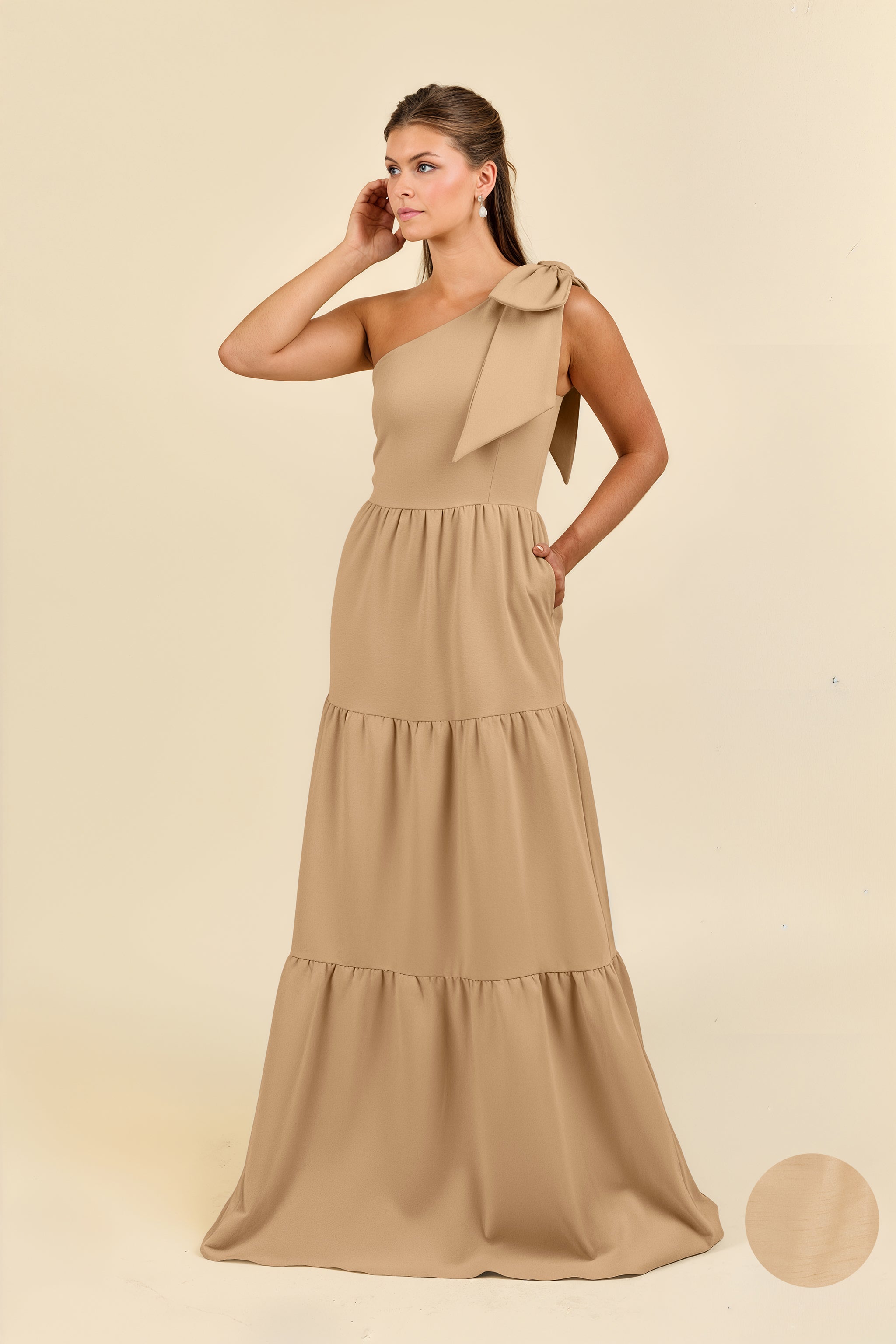 Atwood One Shoulder Bridesmaid Dress with Bow | 40+ Colors – Lula Kate