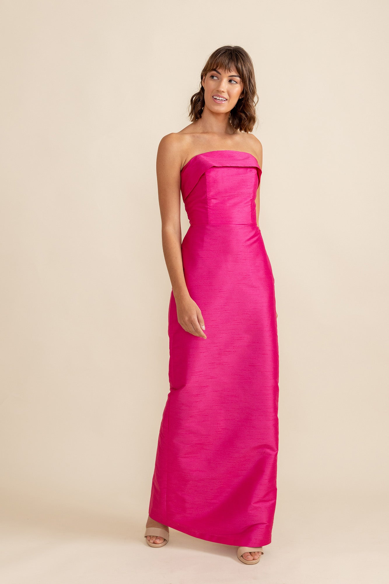 Eva Floor-Length Strapless Bridesmaid Dress