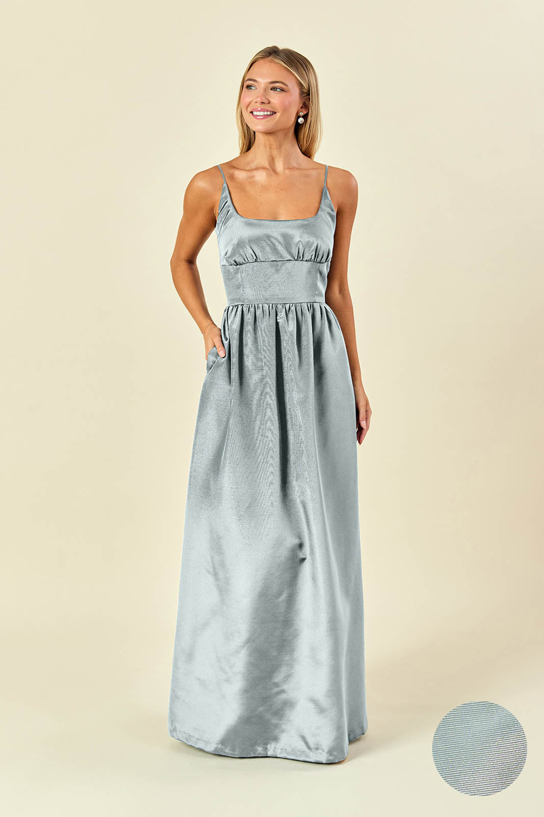 Jane Floor-Length Scoop Neck Bridesmaid Dress