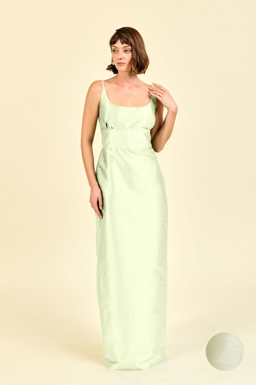 Jane Scoop Neck Bridesmaid Dress | 40+ Colors White shantung Jane Scoop Neck Bridesmaid Dress | 40+ Colors White shantung