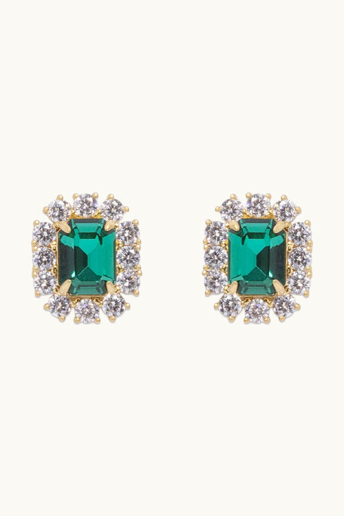 Tati Stud Earrings in Emerald