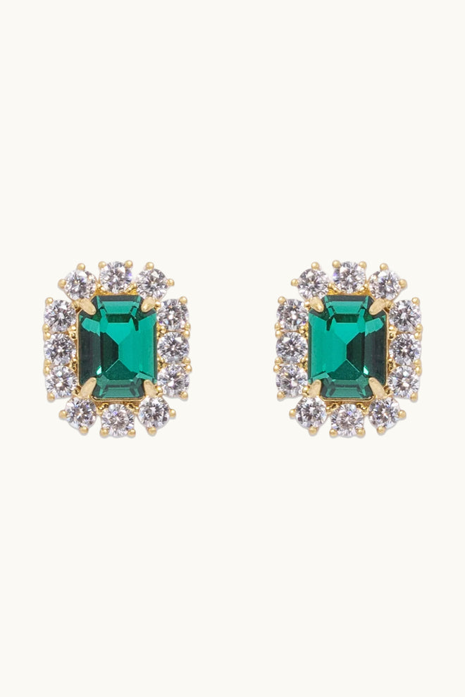 Tati Stud Earrings in Emerald