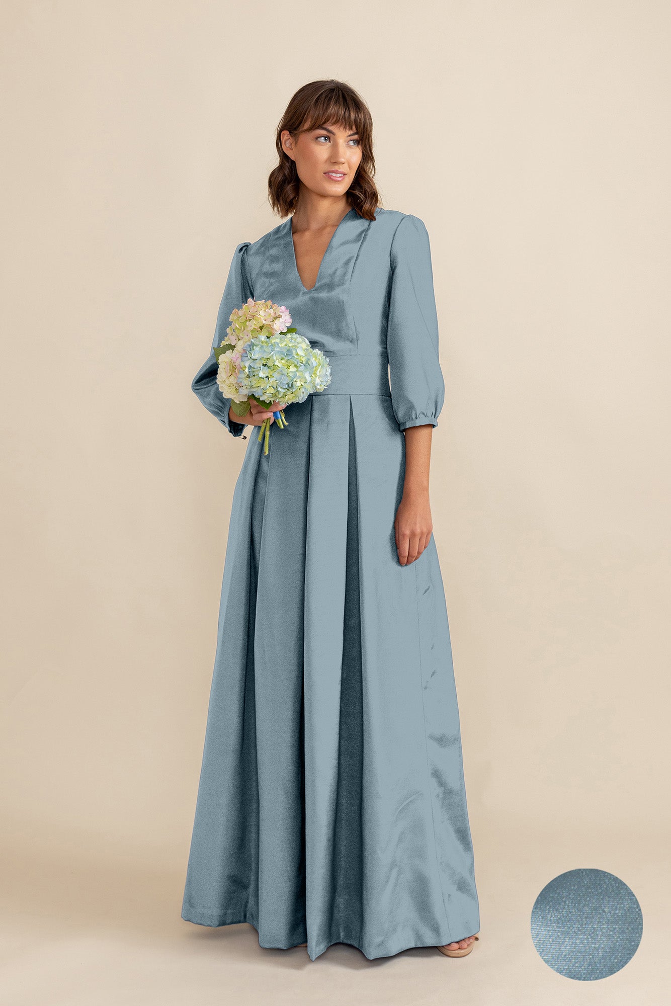 Lola Floor-Length V-Neck Bridesmaid Dress