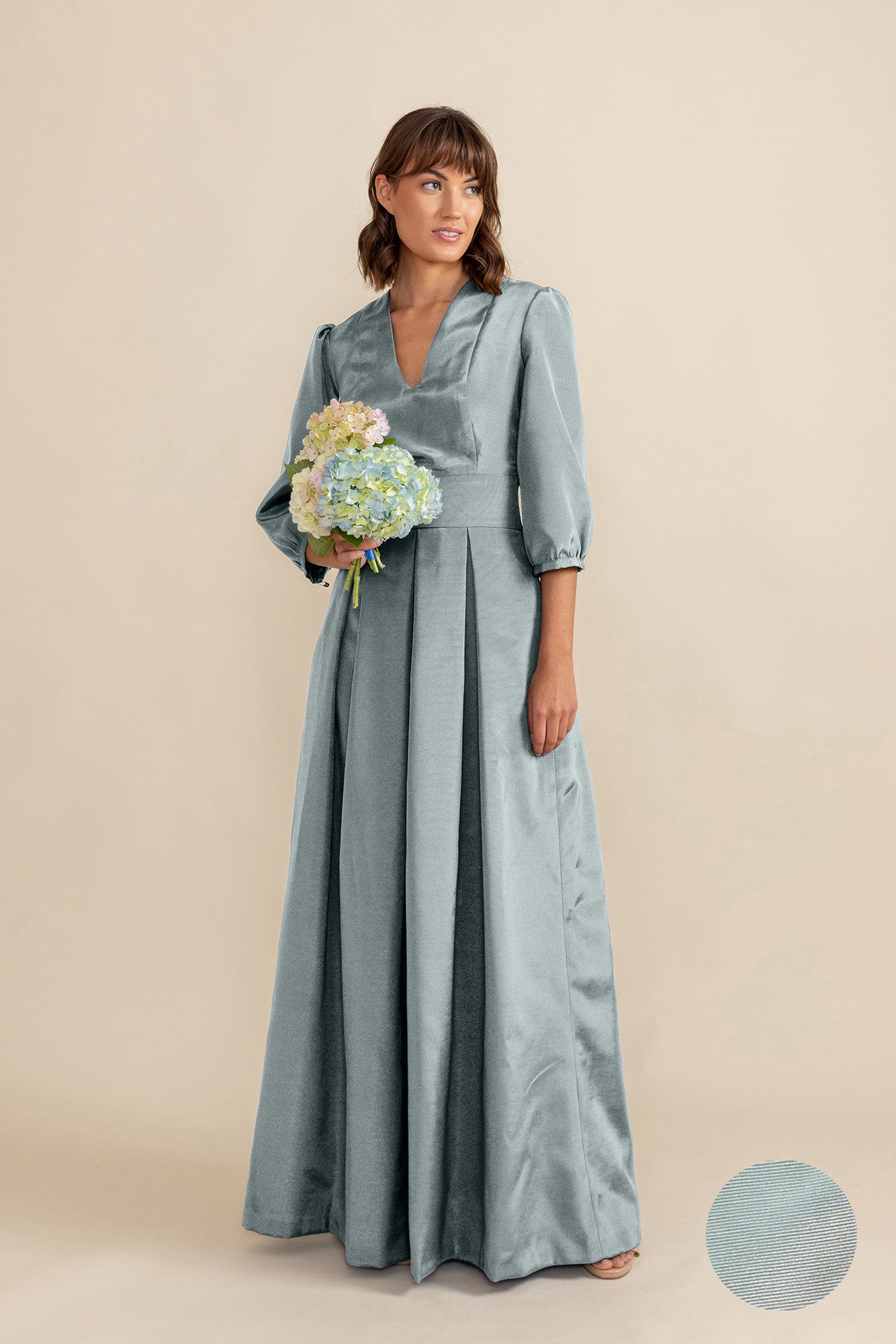Lola Floor-Length V-Neck Bridesmaid Dress
