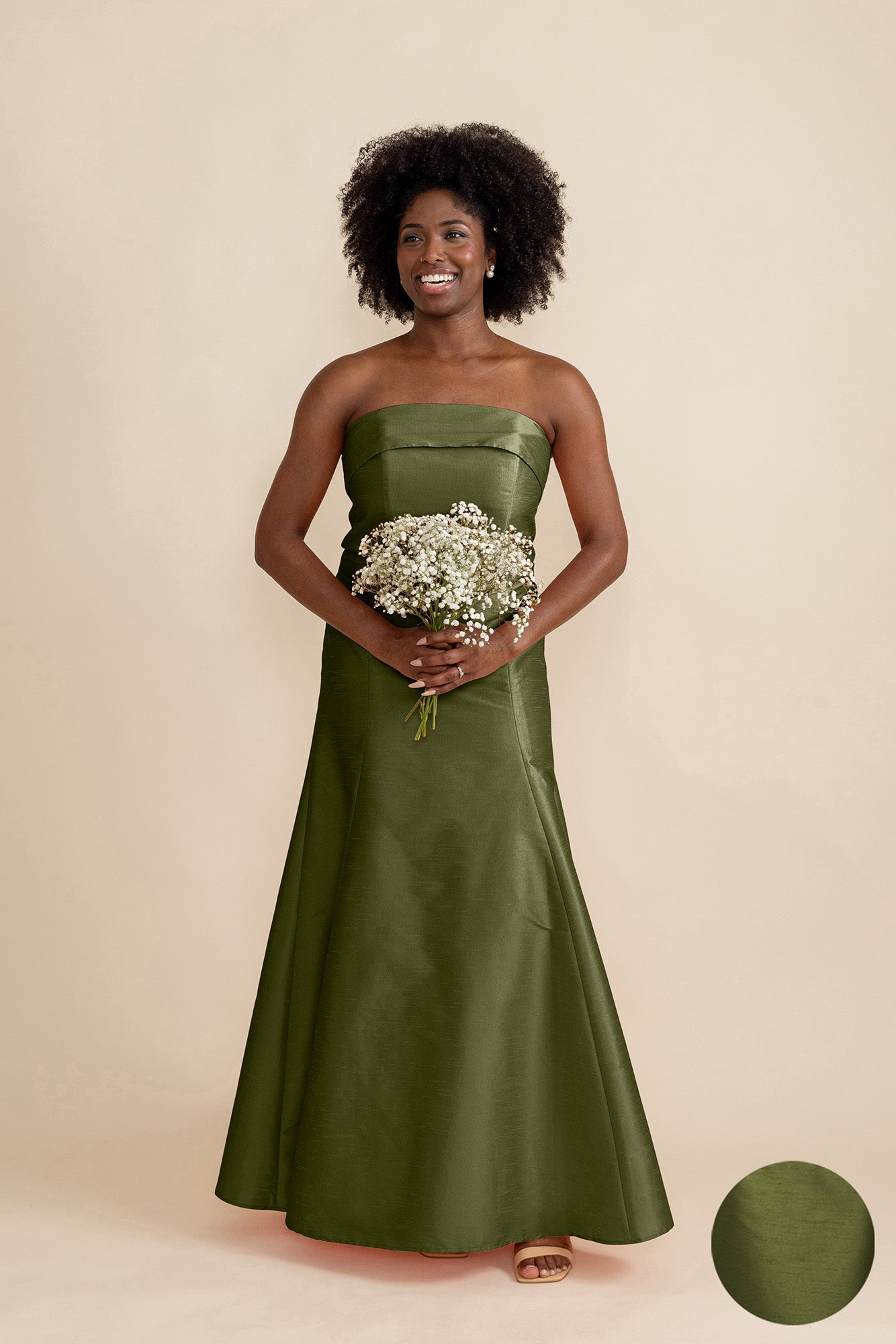 Eva Floor-Length Strapless Bridesmaid Dress