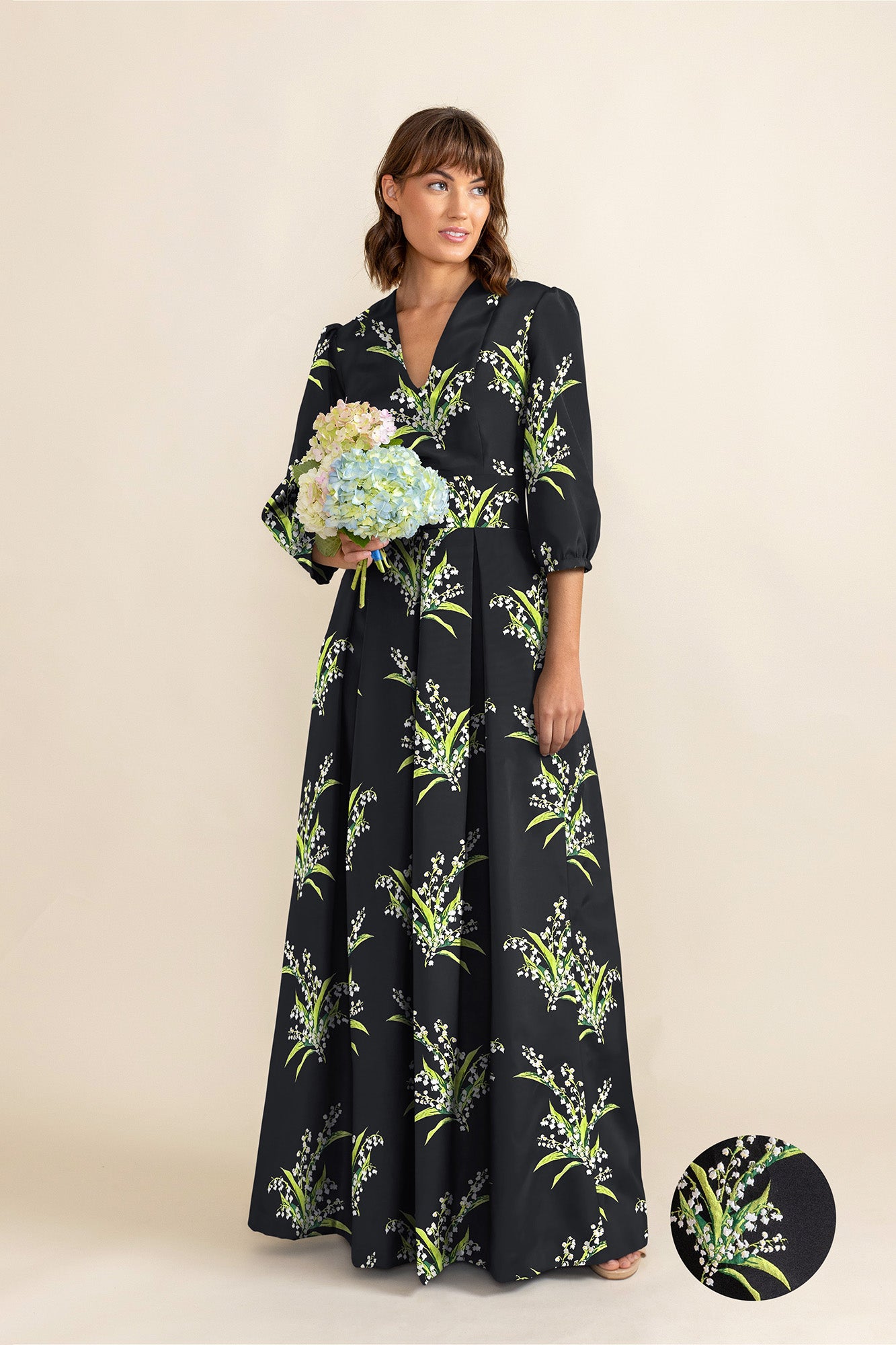 Lola Floor-Length V-Neck Bridesmaid Dress