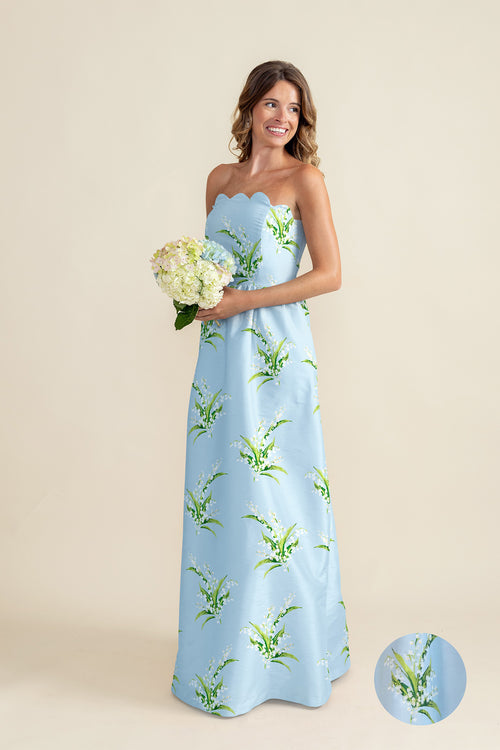 lily of the valley bridesmaid dress Paige's bridesmaids looked stunning in their @lulakate Lily of the Valley bridesmaid gowns. And Paige blew everyone away in Vera Wang. All fit perfectly against the bucolic landscape of Vermont. @paigeswick_ @lulakate @