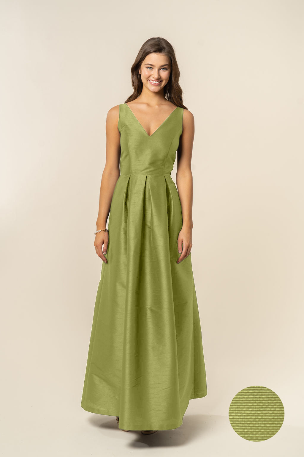 Harper Floor-Length V-Neck Bridesmaid Dress