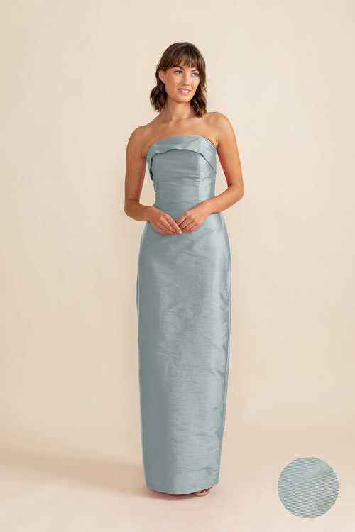 strapless satin bridesmaid dresses Bridget Strapless Satin Bridesmaids Dress