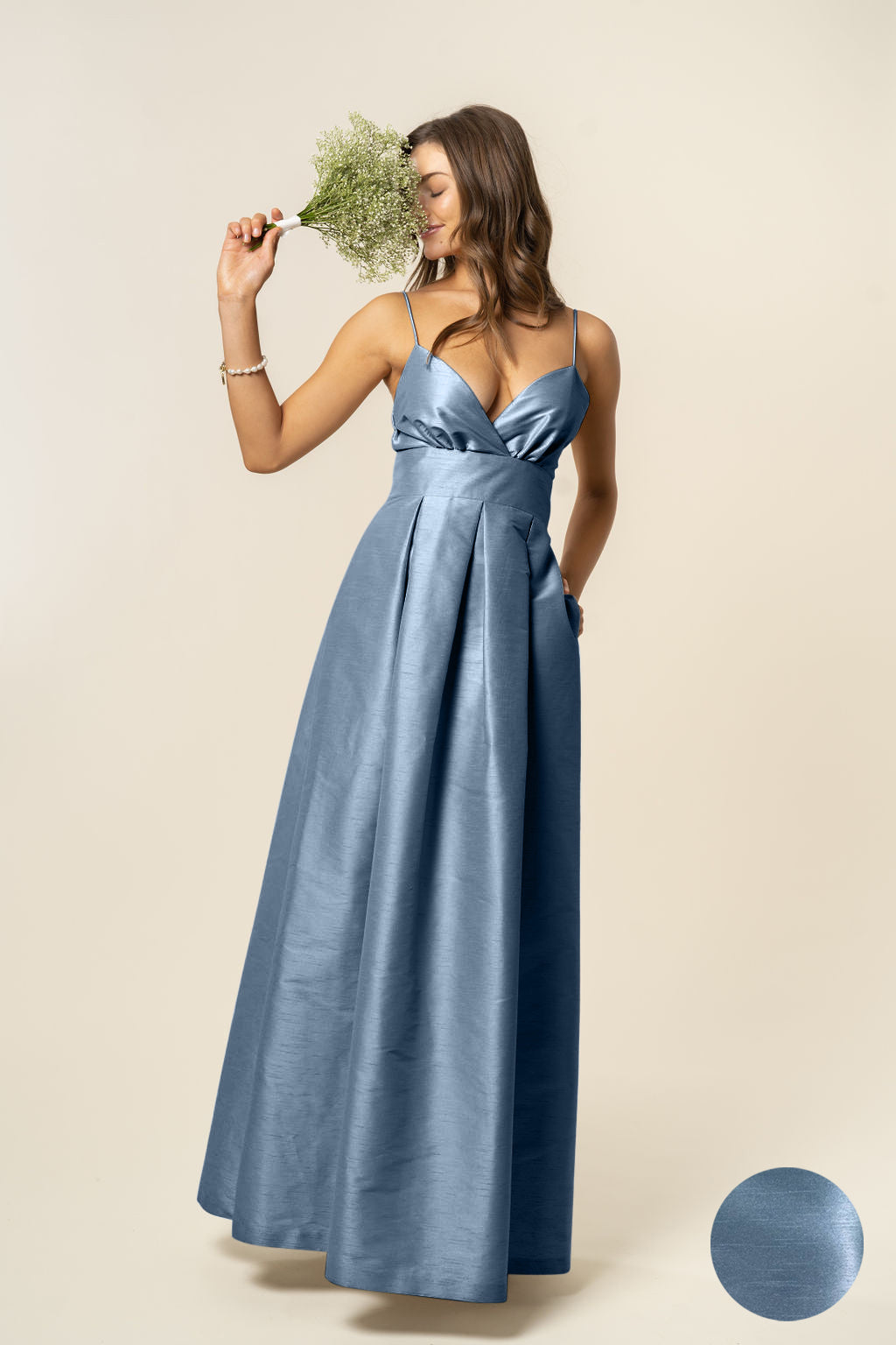 Wedgewood blue bridesmaid on sale dresses