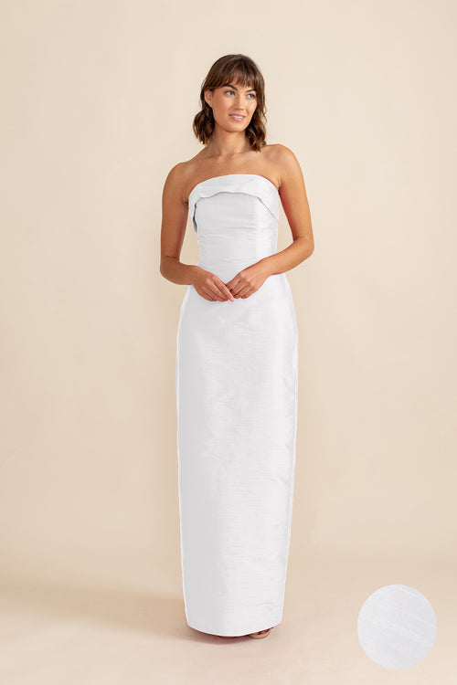 Eva Floor-Length Strapless Bridesmaid Dress